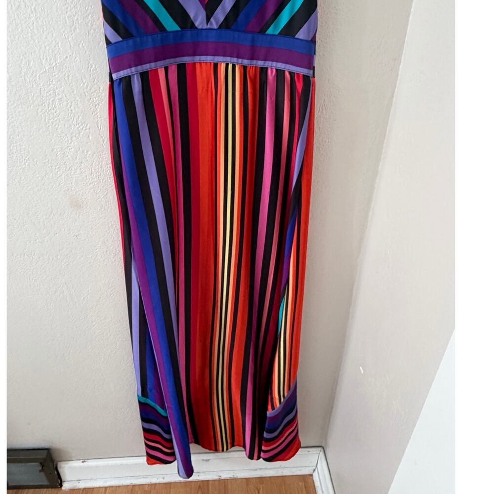 Women's Worthington Striped Summer Flowy Maxi Dress Size 10 - Picture 7 of 10